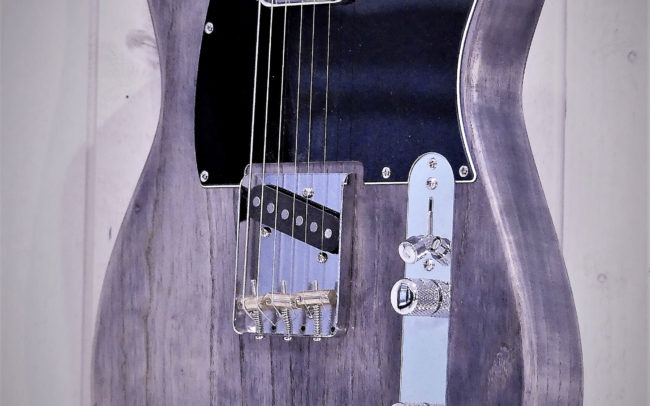 Custom Tele Antracite by Hervé BERARDET Maître Artisan Luthier, atelier Guitare et Création - Nov2020 - Profil