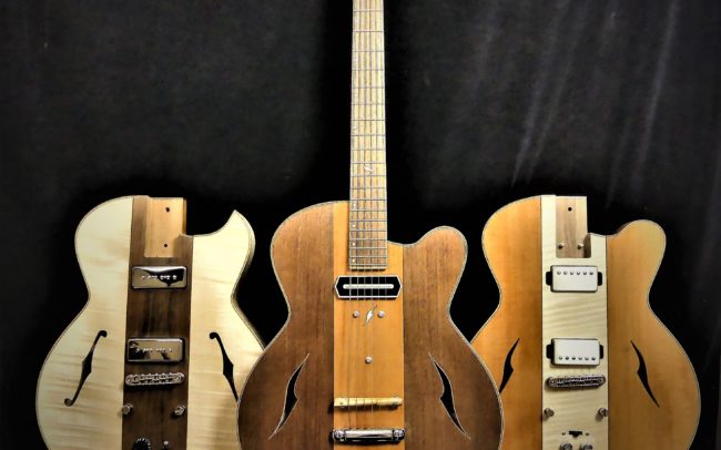 Guitare Osiris, Guitare Voyageuse et Modulaire - réalisée par Hervé BERARDET Maître Artisan Luthier, atelier Guitare et Création - Tous droits réservés - les 3 configurations - 10