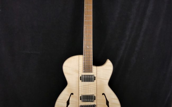 Guitare Osiris, Guitare Voyageuse et Modulaire - réalisée par Hervé BERARDET Maître Artisan Luthier, atelier Guitare et Création - Tous droits réservés - Tout érable - 1